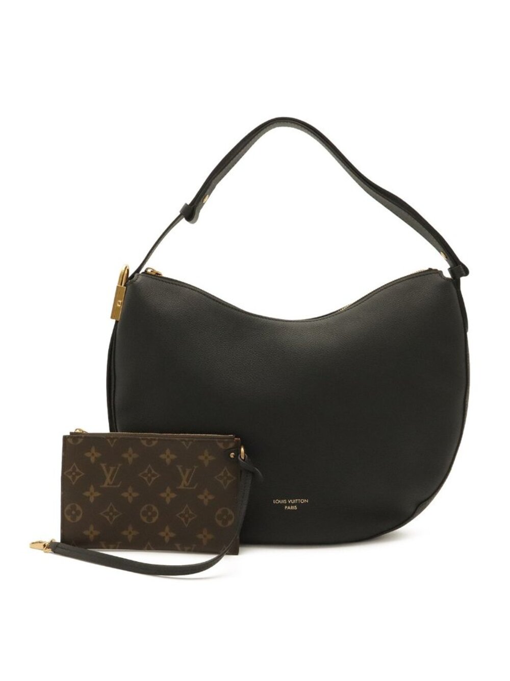 Louis Vuitton Lowkey Cookie MM Shoulder Bag Calfskin Noir Black